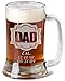16 Oz Beer Stein for Dad Fathers Day Engraved Glass Beer Mug Stein Personalized Est Kids Birth Dates Etched Daddy Father Grandpa