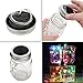 Forthcan 6 Pack Solar Mason Jar Lights, 10 Led String Fairy Firefly Lights Lids Insert for Regular Mouth Jars, Mason Jar,Patio,Lawn,Garden Decor (Mason Jar & Handle Not Included) (6, Colorful-Steady)