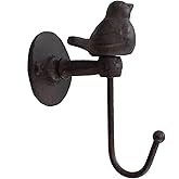 Neletao Cast Iron Hooks 520013 Songbird Wall Hook, Brownish Black (1)