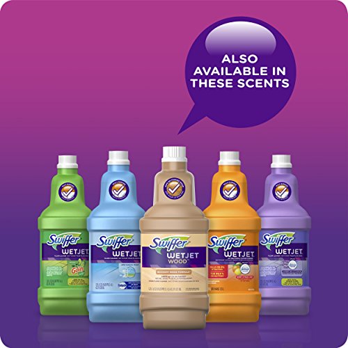 SWIFFER WETJET MULTI-PURPOSE FLOOR CLEANER SOLUTION WITH FEBREZE REFILL, LAVENDER VANILLA AND COMFORT SCENT, 42.2 OUNCE (PACK OF 2)