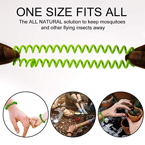 VANZO Mosquito Bracelets, Natural and Waterproof Wrist Bands for Adults, Kids, Pets (12 Pack)