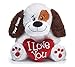 Personalized Valentine's Day Sitting I Love You Puppy with Heart Plush Stuffed Animal Toy for Boys or Girls with Custom Name - 9 Inches