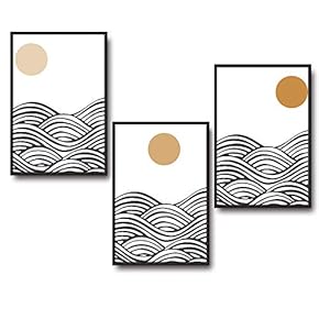 3 Piece Framed Canvas Wall Art for Living Room, Bedroom Buildings Theme Canvas Prints for Home Decoration Ready to Hang - 16"x24"x3 Panels