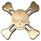 Fidget Hand Spinner Sunvy New Design Skull 4 Winged Brass Hand Fidget Spinner Rainbow Toy EDC Luxury Helps You Focus And Reduce Stress