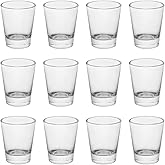 BTGLLAS Heavy Base Shot Glasses, 1.5 oz Sets of Clear Shot Glass (12 Pack), Measuring Cup for Espresso, Liquid, and Wine - Heavy Glass (Glass, 12Pack)