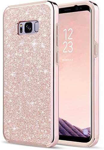 UrbanDrama Galaxy S8 Case, S8 Case, Sparkly Bling Dual Layer Shockproof Hard PC TPU Bumper Protective Phone Case for Samsung Galaxy S8 5.8 Inch, Rose Gold