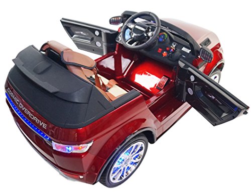 Range Rover Style Premium Ride On Electric Toy Car For Kids - 12V
Battery Powered - Color LCD - RC Parental Remote Controller - Leather
Seat - Boys and Girls - Red Range Rover Style Premium Ride On Electric Toy Car For Kids - 12V
Battery Powered - Color LCD - RC Parental Remote Controller - Leather
Seat - Boys and Girls - Red