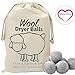 Organic Wool Dryer Balls - 100% Pure New Zealand Wool - Handmade Felted - Natural Fabric Softener - Best Eco-friendly Reusable Alternative To Dryer Sheets - Great For Cloth Diapers - 6 Pack XL (Grey)