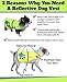 Twilight Dog Waterproof Florescent Reflective Dog Safety Vest with Adjustable Strap, Medium