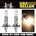 HaloPro High Performance 2pcs H1 12V 55W Headlight High Beam / Low Beam /Fog light Halogen Bulb 3000-4000K Night White 1000-1400LM For Jaguar /Mercedes-Benz /BMW
