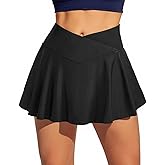Tempt Me Women Swim Skirt - High Waisted Bathing Suit Skirt Crossover Bikini Bottoms 2025