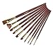 Paint Brush (Set of 10) - Premium Nylon Artistrove Brushes for Watercolor, Acrylic & Oil Painting | Perfect For Painting Canvas, Ceramic, Clay, Wood & Models - Great For Beginners & Students!