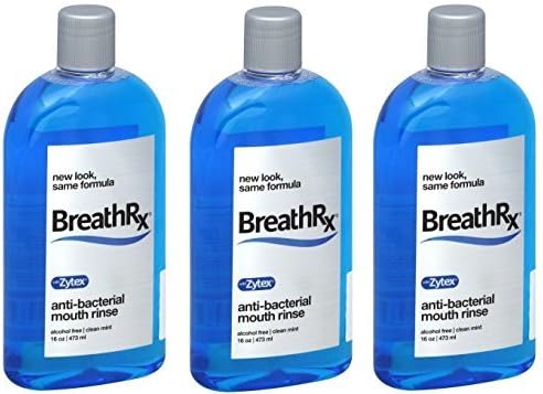 BreathRx Anti-Bacterial Mouth Rinse, 16 Ounce Bottles by BreathRx