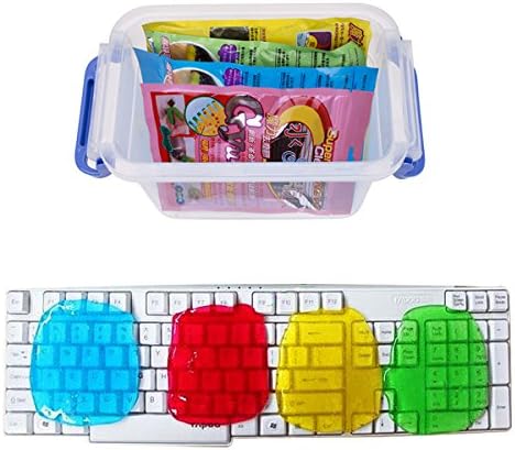 ieGeek Magic PC Laptop Computer Keyboard Cleaner Set (4 Pack + Storage Box) - Super Keyboard Cleaning Silica Gel Gummy Cleaners for Electronics