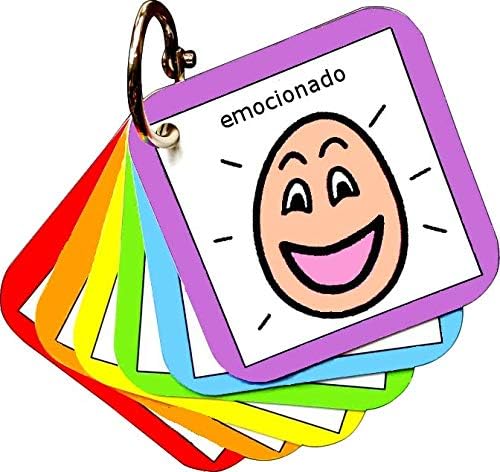 Plastic Visual Feelings Board and Keyring (Spanish), Blue, A4 board, 7cm keyring - Image 4