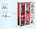 MAGINELS Portable Kid Organizers and Storage Organizer Clothes Wardrobe Cube Closet MultiFuncation Bedroom Armoire Children Dresser Rack Forest Animal Pink 8 Cube & 2 Hanging Section