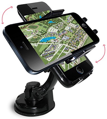 Cell Phone Holder, Quality Invent- Safe Drive with Best Heavy Duty Mobile Car Phone Mount Holders for Windshield & Dashboard- Hands Free Car Accessories