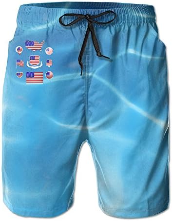 Athletic Men's Quickly Drying Shorts Printed Swim Trunk