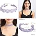 Tpocean 21Pcs Vintage Lace Tattoo Choker Set Gothic Velvet Necklaces Black Sexy Choker