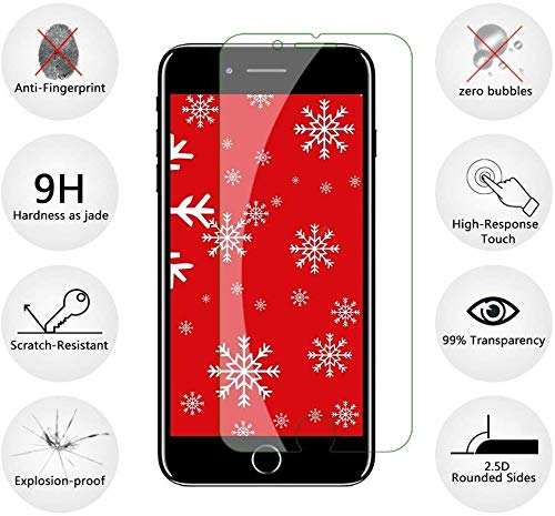 [3 Pack] Screen Protector Compatible with iPhone 8/7, Screen Protector Glass Film Compatible with iPhone 8/7 Case Friendly - Thumbnail 2