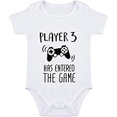 OYQA Player 3 Has Entered The Game Bodysuit for Baby Pregnancy Announcement Baby Announcement Bodysuit