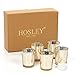 Hosley Set of 12 Metallic Mercury Votive Tealight Glass Candle Holders - Your Choice of Colors. Ideal for Parties Wedding Special Events Aromatherapy and Everyday Use O5 (Gold)