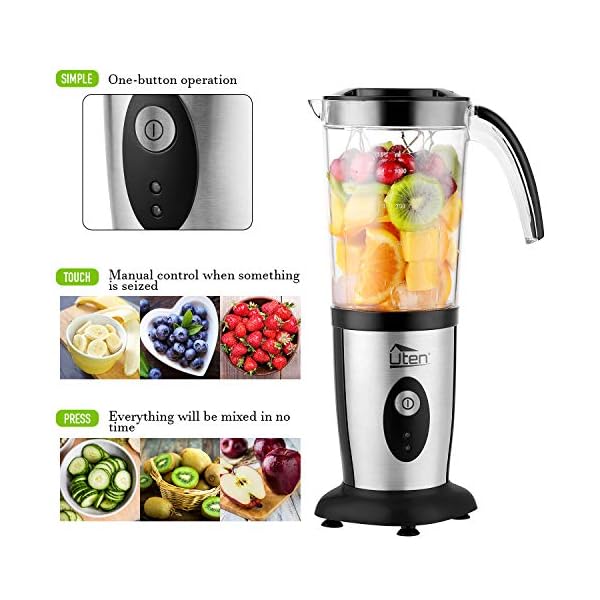 Blender-Food-Processor-Uten-Small-Mini-Portable-Smoothie-Maker-and-Mixer-Family-Personal-Blender-for-Milkshake-Fruit-Vegetables-Drinks-Ice-5-Piece-Set Blender Food Processor, Uten Small Mini Portable Smoothie Maker and Mixer Family Personal Blender for Milkshake, Fruit…