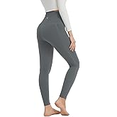 baleaf Super High Waisted Leggings for Women with Pockets Stretchy Tummy Control Soft Yoga Workout Gym Petite Pants