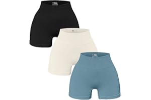 OQQ 3 Piece for Women Yoga Shorts Workout Athletic Seamless High Wasit Gym Leggings