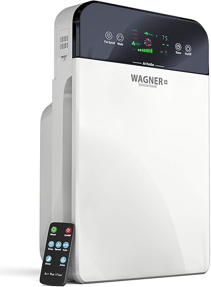 Wagner Switzerland Luftreiniger Hm885 Fur Raume Bis 400 M Entfernt 99 97 Schimmel Geruche Staub Rauch Allergene Und Keime True Hepa Filter 5 Stufige Reinigung Amazon De Kuche Haushalt