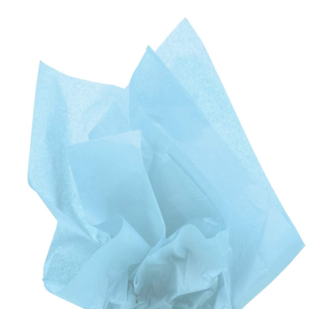 JAM Paper Baby Blue 10 Sheets/Pack Tissue Paper for Birthday, Baby Shower