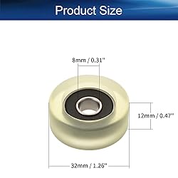 Yinpecly 0.31 x 1.26 x 0.47 inch (IDxODxT) Nylon