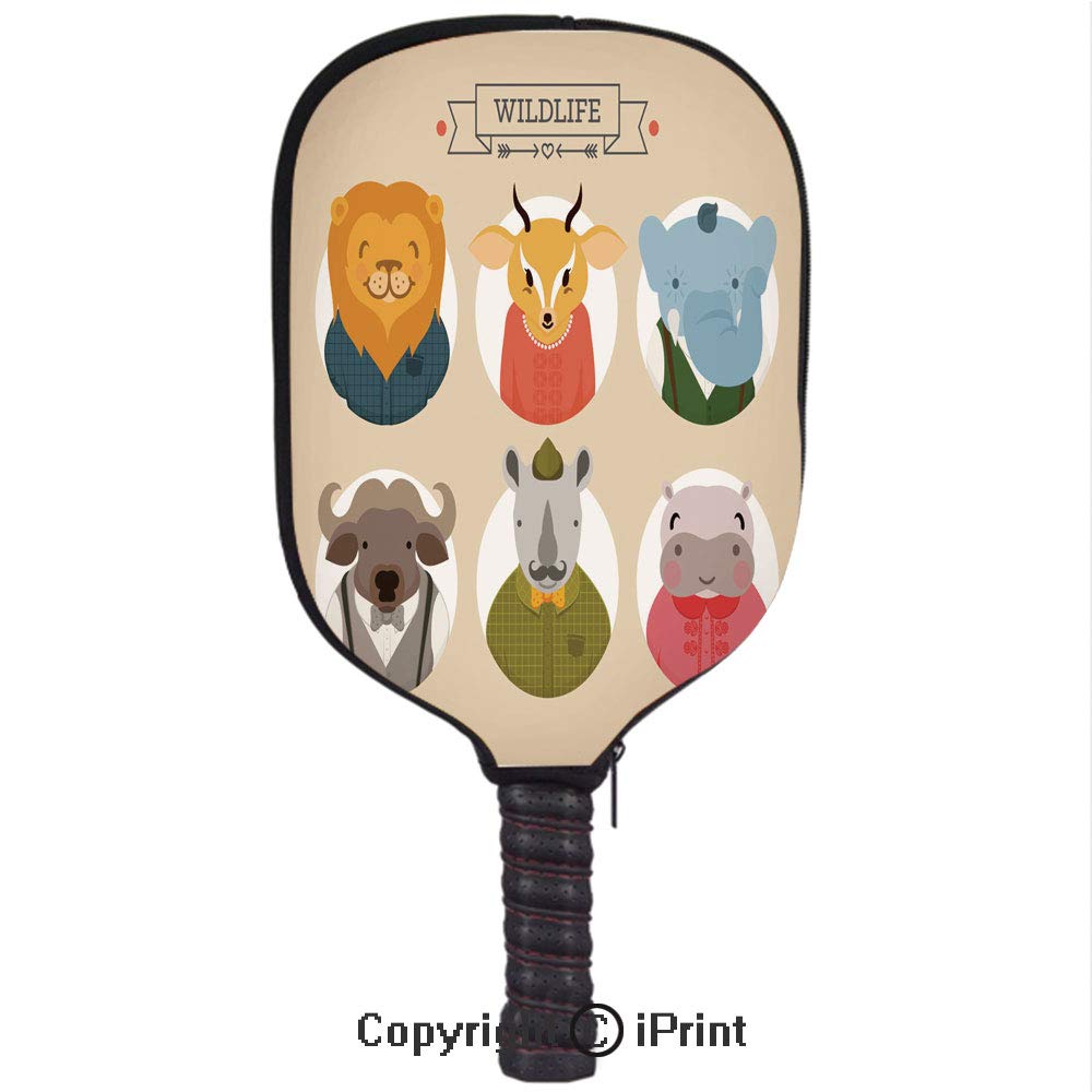 Neoprene Material,Durable Quality Paddle Cover,Cute Fashion Panda Bear Girl Character Hipster Animal f(Size:8.23