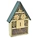 Gardirect Luxurious Insect Hotel, Bee & Bug House, Large Size, 11'' x 3-3/8'' x 15-3/4'' (Green Roof)