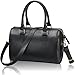 Dophany Women's Handbag PU Leather Fashion Handbag Crossbody Bag Top-Handle Shoulder Bags Tote Bag (Black)