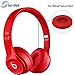 Senitek Solo2 / 3 Replacement Ear Cushion Set (Pair) Designed for Beats Solo2 / Solo3 Wireless Headphone - Red