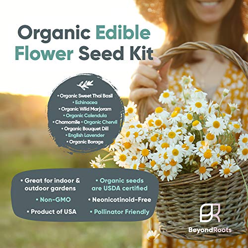 100 Edible Flower Seeds for Planting Certified Organic Seeds 9