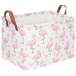 FXOLCSHE Rectangular Flamingo Pink Basket,Baby Girl