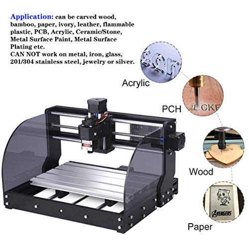 MYSWEETY 2 in 1 5500mW CNC 3018ProM Engraver Machine, GRBL Control 3