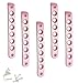 E-cowlboy Front Door & Back Door Aluminum Grab Handle Cover For 2007 - 2016 Jeep Wrangler JK & Unlimited 4 Door 5pcs/set (pink)