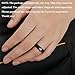 OUXUN Couples Promise Rings for Him Her King Queen Crown Engraved Black Titanium Stainless Steel Wedding Engagement Rings for Couples BF GF
