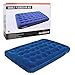 Milestone Double Flocked Air Mattress Bed, Blue