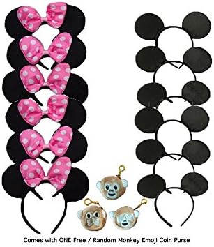 Family Pack Mickey Mouse Style Ears Kids Adults/Minnie Style Girls Parties