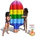 Tomi Pool Float - Inflatable Floating Raft - Perfect for Swimming Pools, River Raft and Beach Longer - Popsicle Shape - Water Toy - Huge Mattress: 70 inches Long X 26 inches Wide -Cup Holder Included