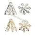 100 Big 10mm Plated Brass Bell Bead End Cap Charms with Loop (Nickel Plated)
