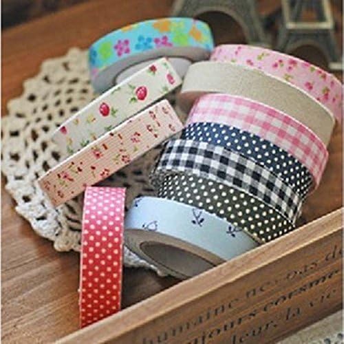 Fabric Washi Tape Roll Decorative Sticky Cotton Adhesive Sticker