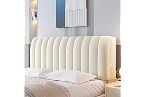 BLLMTEAR Headboard Covers Slipcover, Stretch Bed Headboard Covers, Small Square Jacquard Dustproof Protector Cover for Upholstered Headboard (Milk White, Queen Headboard Length ( Color : #11 , Size : 220cm/87i