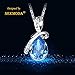 NEEMODA Gifts for Women Sapphire Blue Crystal Pendant Necklace Fashion Jewelry Gifts for Her Girls Birthday Anniversary Valentines Mothers Day White Gold Plated