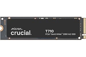 Crucial T710 PCIe Gen5 NVMe 4TB SSD, Up to 14,900 MB/s, Laptop & Desktop Compatible (PC), for Creatives and Hardcore Gamers, 