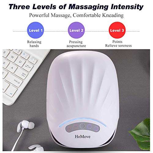 HoMove Hand Roller Massager, Compression Air Pressure Point Therapy Reflexology for Arthritis, Carpal Tunnel, Finger Roller Massage with Heat for Wrist, Pain Relief & Finger Numbness